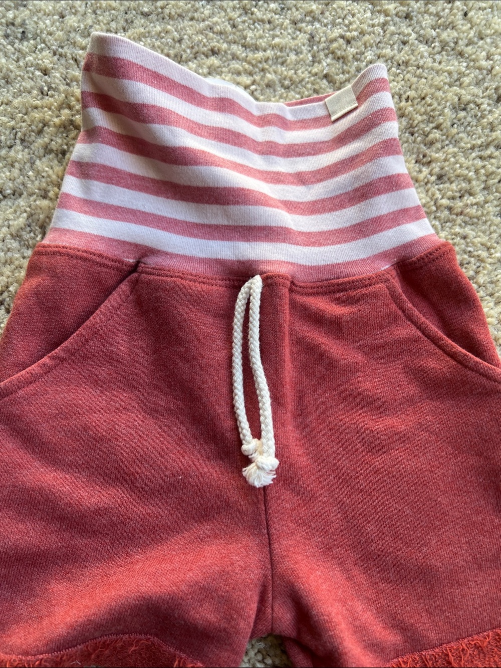 Lulu + Roo Girls Shorts with Pink-Striped Waistband - Picture 3 of 6